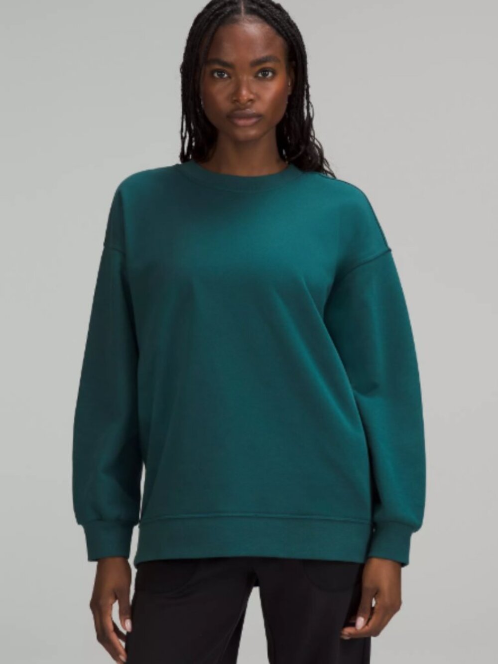 Lululemon Perfectly Oversized Crew - Green Jasper, Size 6